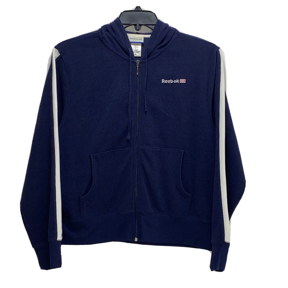 Reebok Classic Retro Jacket Size XL Blue White Red British Flag